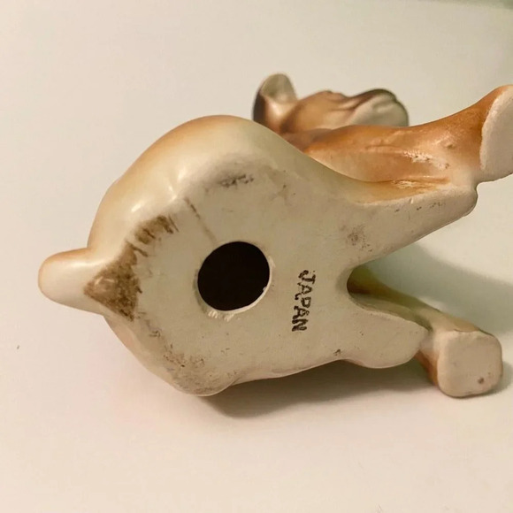Vintage Porcelain Boxer Dog Figurine Japan 3 Inch  Tall Puppy Figure - Picture 7 of 14